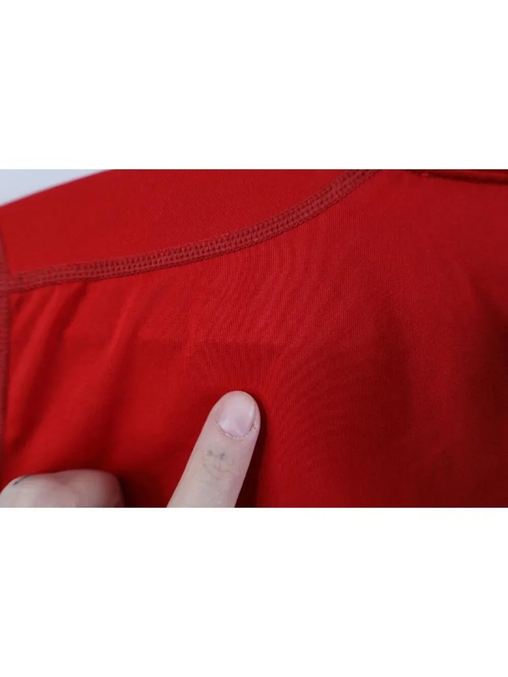 Nike Pro Combat Womens Small Compression Fitted Training Gym V-Neck T-Shirt Red
